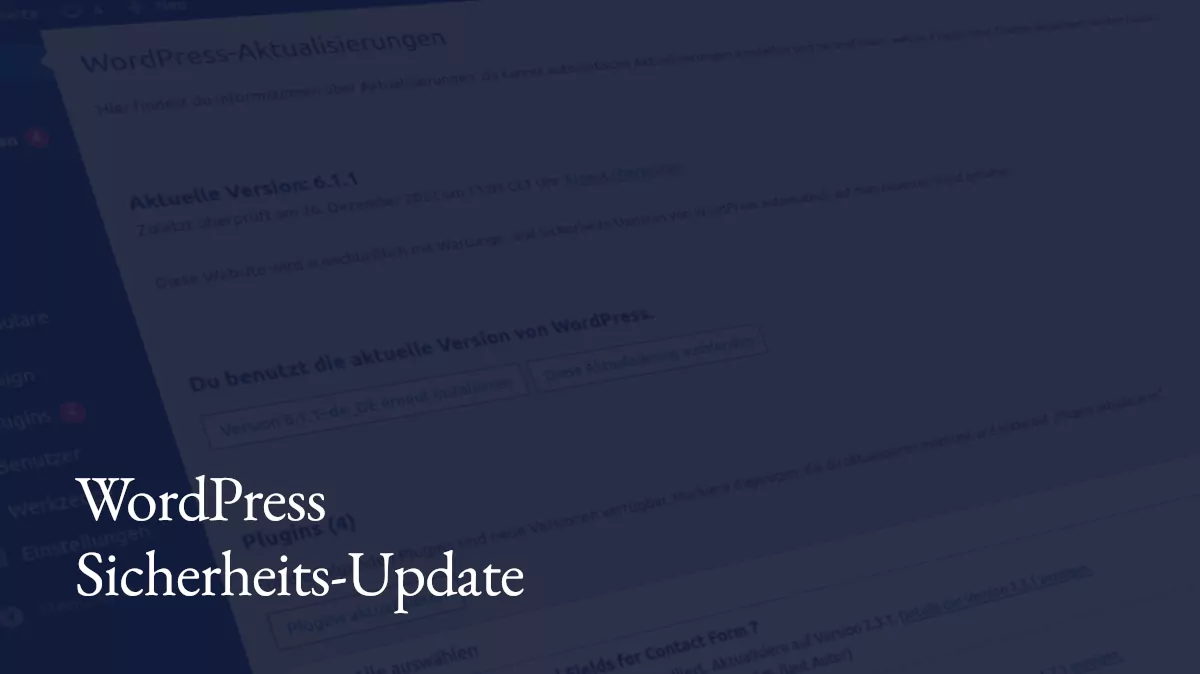 WordPress 6.0.3 Sicherheits-Aktualisierung