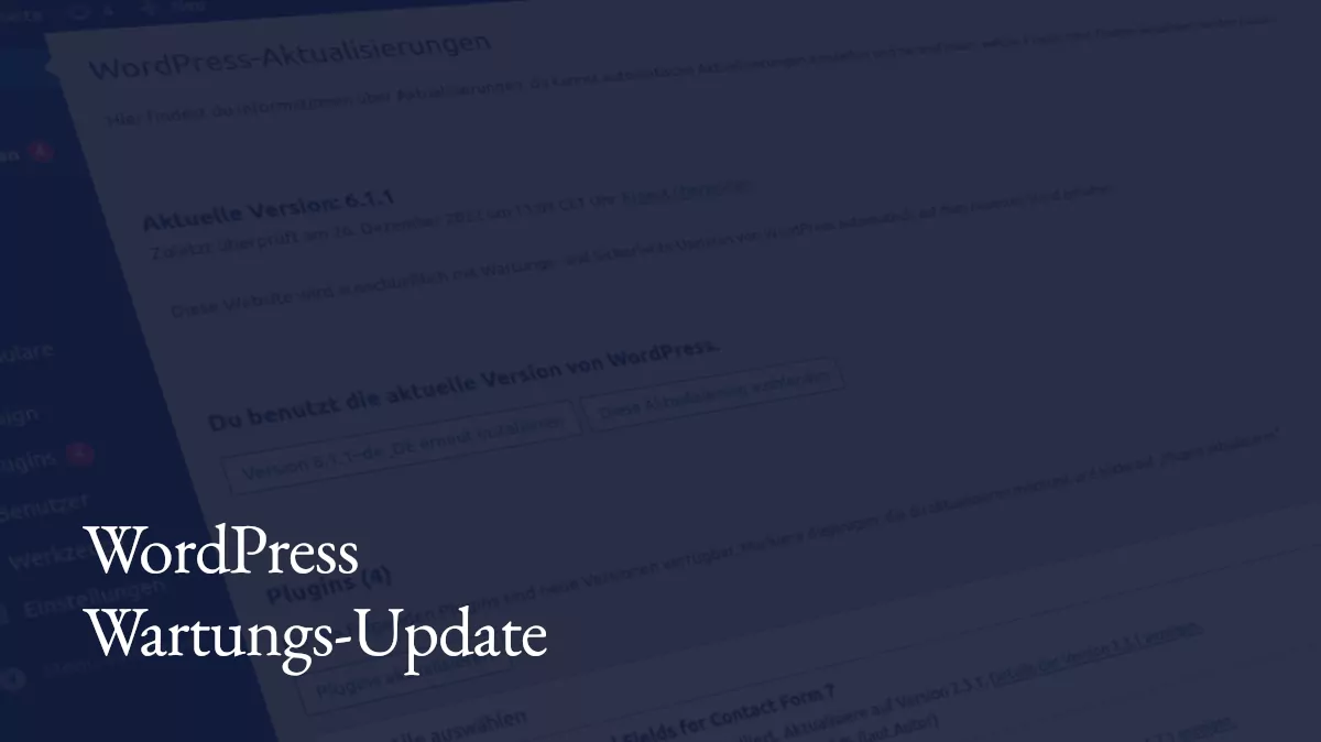 WordPress 6.1.1 Wartungs-Aktualisierung